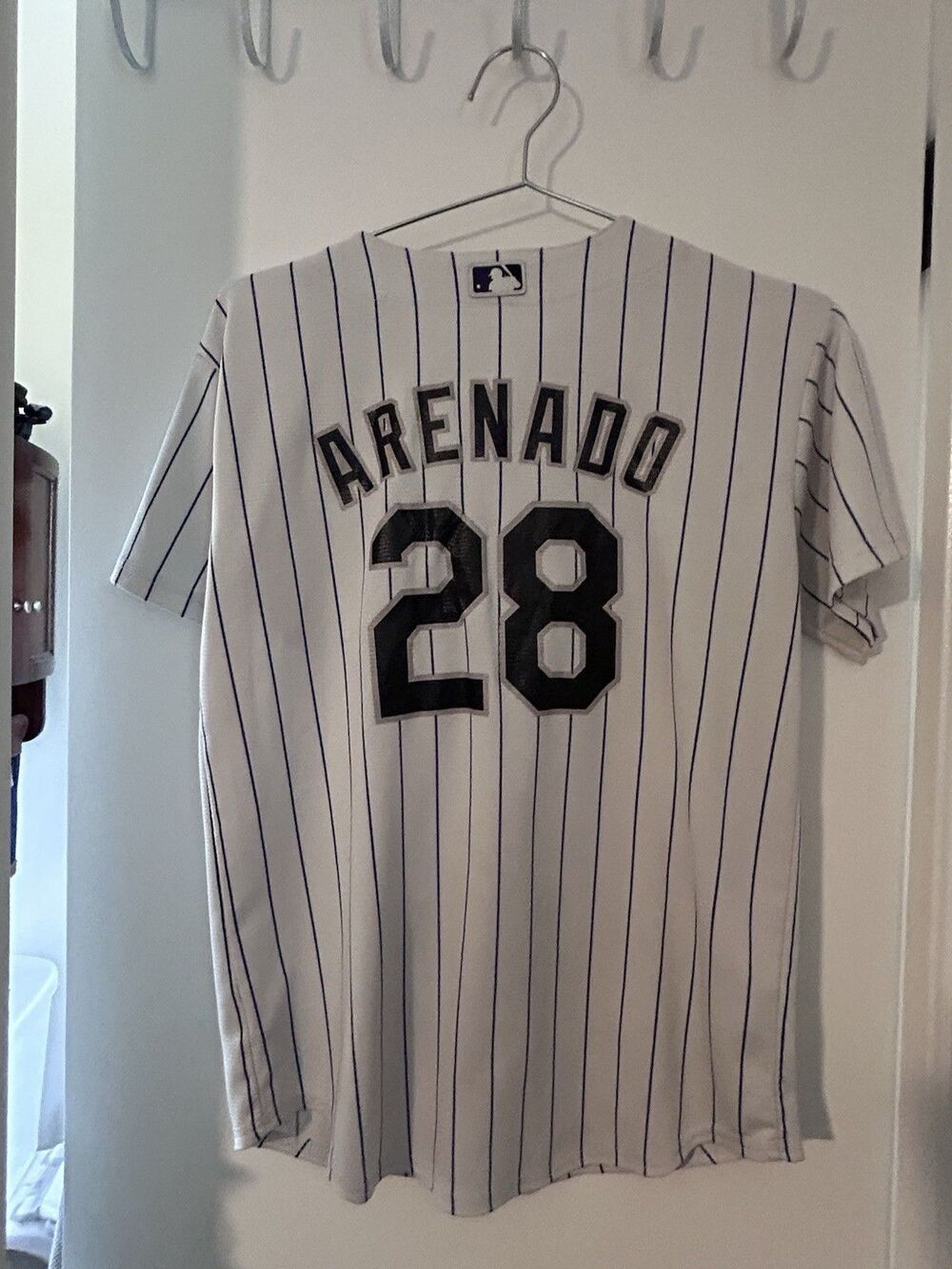 Colorado Rockies MLB Jersey #28 Arenado Pin Stripe Youth Large Baseball 14-16